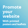 Promote your website with printed posters and leaflets